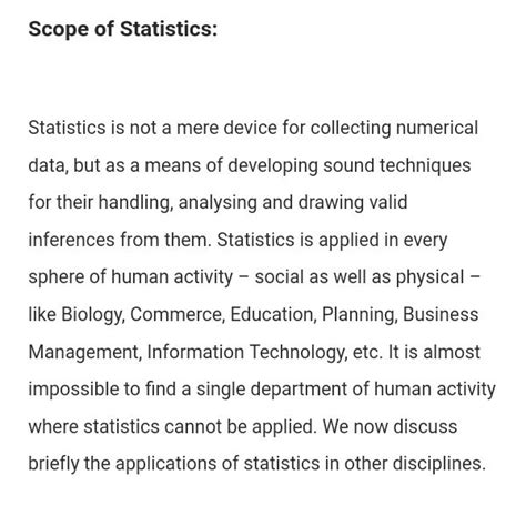 explain the scope of statistics - Brainly.in