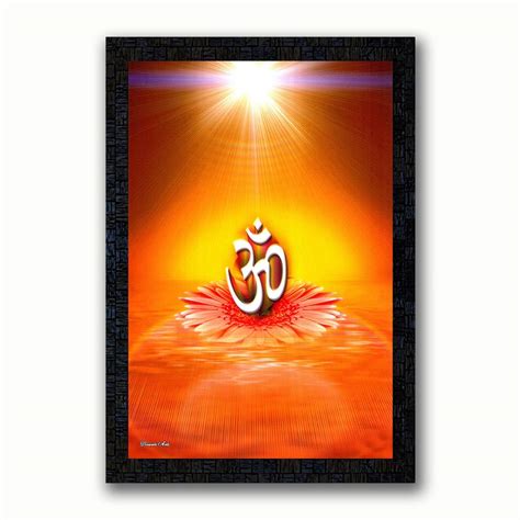 Generic PNF om with Wooden Synthetic Frame Painting (14 x 20 inch ...