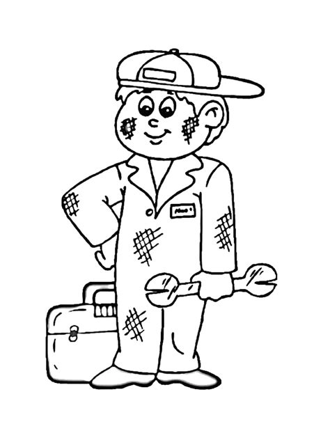 Mechanic Coloring Pages 的图像结果