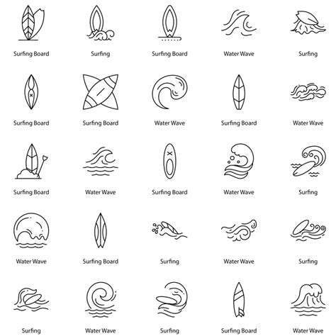 Surfing Icon Set - MasterBundles