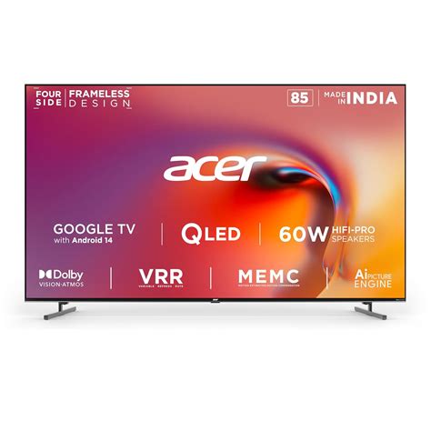 Acer 215 cm (85 inches) Super Series 4K Ultra HD Smart QLED Google TV ...