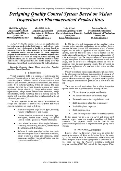 Vision System for Quality Control 的图像结果