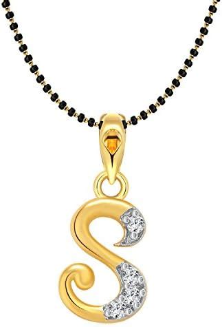 Vighnaharta Initial Letter "S" Brass Gold and Rhodium Plated ...