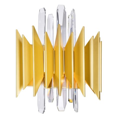 CWI Lighting Cityscape 13-in W 5 -Light Satin Gold Wall Sconce in the ...