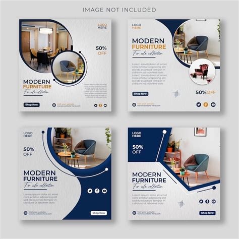 Modern furniture collection and instagram template | Premium PSD
