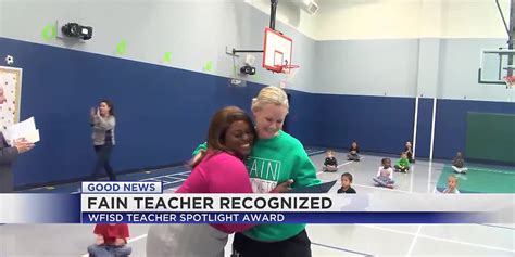 WFISD teacher presented November Spotlight Award