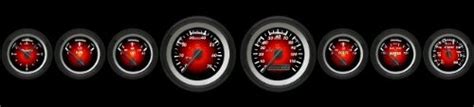 Aurora Instruments 5518 Pulsar Red Metric Volt Gauge (Black Modern ...