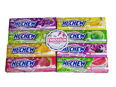 Emporium Candy Hi Chew 8 Flavor Assortment - 1 Bar with 15 Pieces India ...