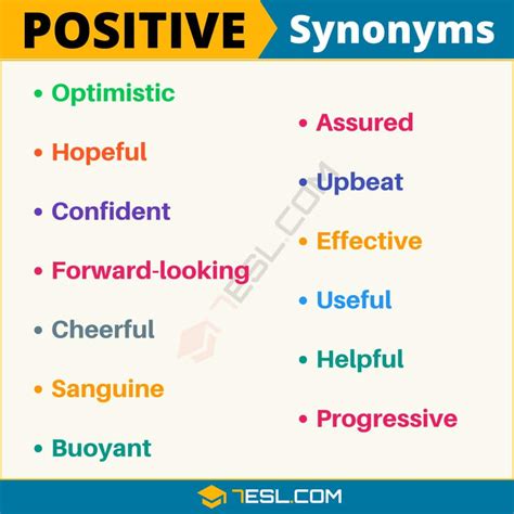 120+ Synonyms for "Positive" with Examples | Another Word for "Positive ...