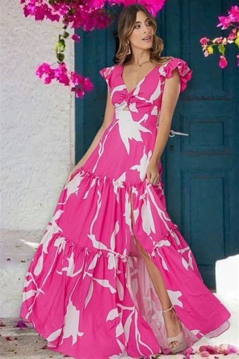 Pink Printed Swimwear With Skirt – LaGlits