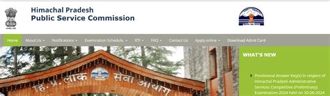 HPPSC HPAS Prelims Answer Key 2024 Out at hppsc.hp.gov.in; Raise Objection