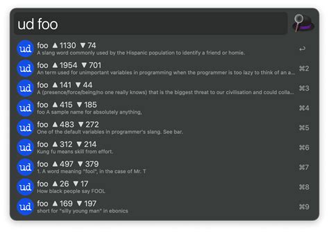 Alfred Gallery • Workflows • Urban Dictionary