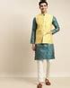 Buy Teal Blue & Yellow Ethnic Suit Sets for Men by SOJANYA Online ...
