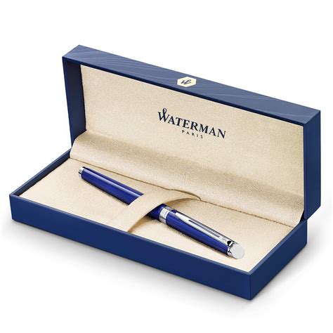 Buy Waterman Hemisphere Fountain Pen, Bright Blue Lacquer with Chrome ...