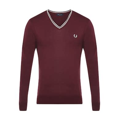 Buy Men Burgandy Solid Long Sleeve Sweater Online at The Collective ...