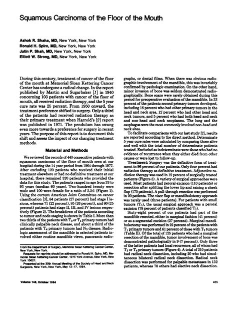 Ca2 - carcinoma od tongue and floor of mouth - Squamous Carcinoma of ...