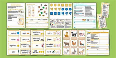 👉 Planning & Assessment White Rose Maths: Match, Sort, Compare