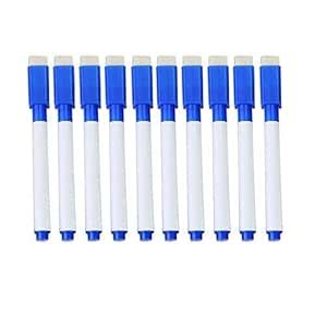 KRAFTMASTERS 20 Pcs Black & Blue Magnetic Eraser Lid Whiteboard Dry ...