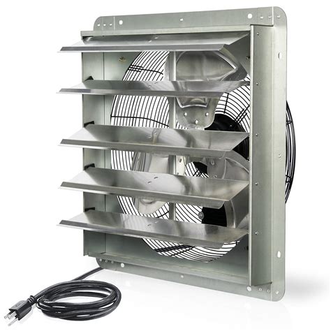 VENTISOL 20 Inch Shutter Exhaust Fan Wall Mounted, Aluminum Venting Fan ...
