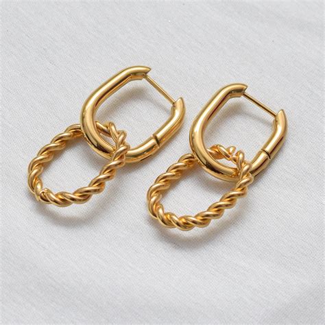 Buy Double Rings Hoop Earrings | Gold Plating – PALMONAS