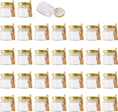 Amazon.com: Kingrol 60 Pack 1.5 oz Glass Jars with Lids, Mini Honey ...