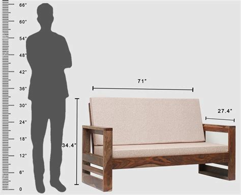Moscow Sheesham Wood 3 Seater Sofa
