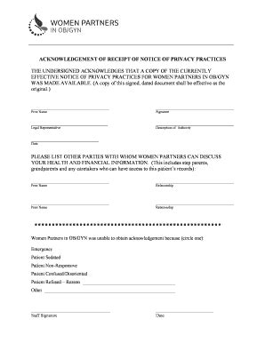 Fillable Online Form Privacy Practices Acknowledgement.doc Fax Email ...