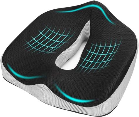 Saimson Cooling Gel Memory Foam Orthopedic Coccyx Cushion for Tailbone ...