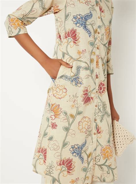 Buy Women Floral Print Straight Kurta Online at just Rs. 599.0 ...
