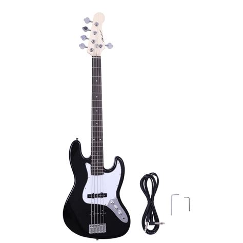 VAULT JB5 Jazz Bass 5-String Poplar Bass Guitar - Black : Amazon.in ...