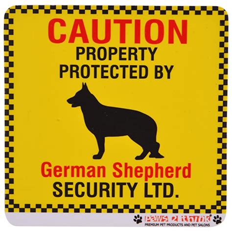 Caution - GSD Gate Sign Board for Dog : Amazon.in: Pet Supplies