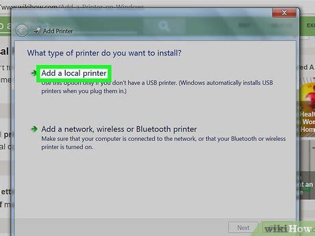 Add a Local Printer 的图像结果