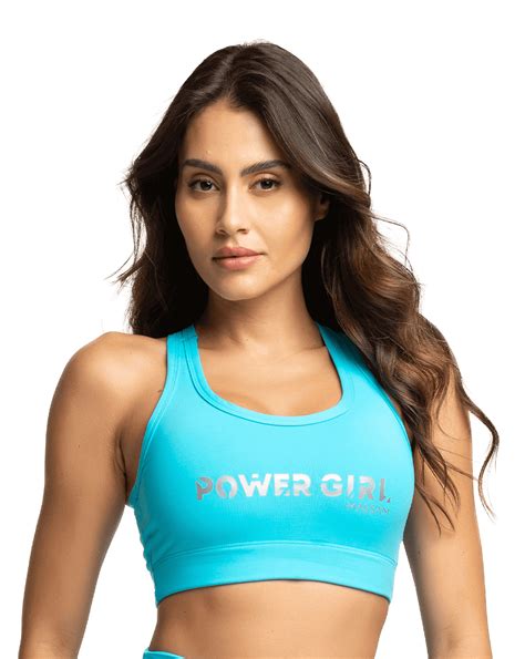 Massam Fitness / Top Poliamida Power Girl azul