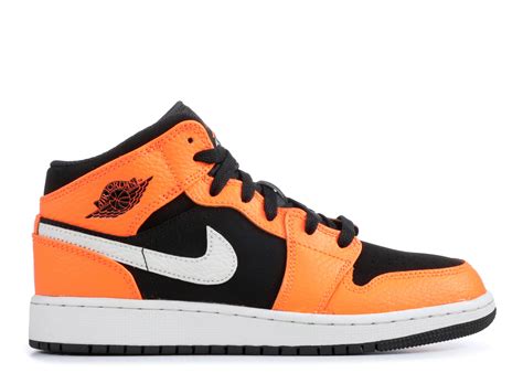 Jordan 1 Retro Mid GS 'Orange Black' - Air Jordan - 554725 062 - black ...