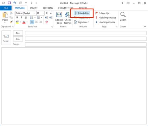 Image result for Outlook How to Add Attachment