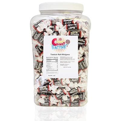 Buy Tootsie Roll Midgees Original Chocolate Chewy Candy in Jar, 4 Lbs ...