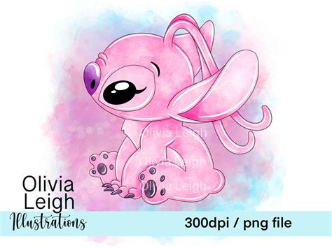 Stitch Angel Cute Clipart PNG Archivos DIGITAL DESCARGAR Uso - Etsy España