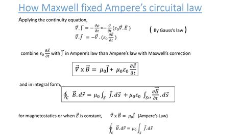 Maxwell's equation and it's correction in Ampere's circuital law | PPTX