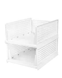 DVIJISHA Wardrobe Sliding Drawer Foldable Storage Box Shelf Basket ...