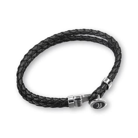 JUVENTUS LEATHER BRACELET WITH LOGO