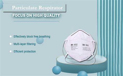 3M 9002 KN90 FFP1 Particulate Respirator (Pack of 25), White,Neoprene ...