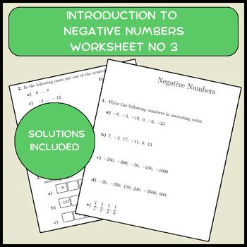 Image result for Negative Numbers Worksheet KS3