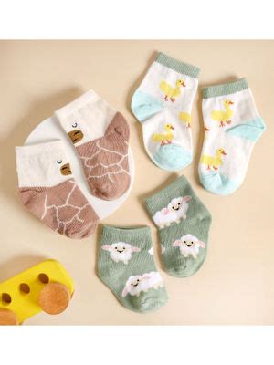 Buy Kicks and Crawl Multi-Color Farm Friends Flat Socks (Pack of 3) (0 ...