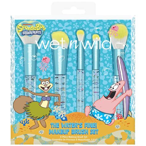SpongeBob SquarePants x Wet n Wild 5-Piece Makeup Brush Set Multicolor ...
