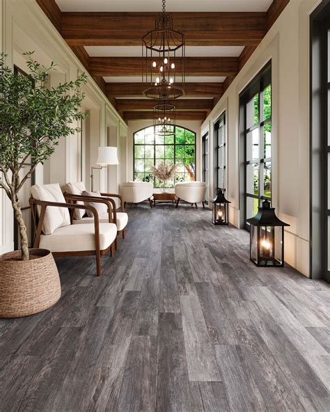 Aspen Aura Wood Plank Matte Porcelain Tile | Grey flooring living room ...
