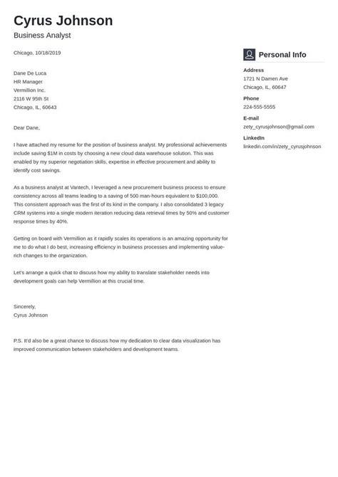 Image result for Cover Letter Layout Example