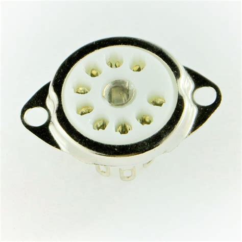Cary 4pc 9pin Ceramic Vacuum Tube Socket Top Mount Valve for 12ax7 ...