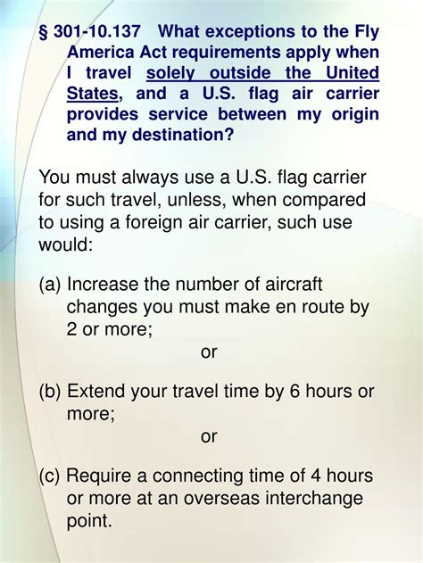 PPT - The Fly America Act PowerPoint Presentation, free download - ID ...