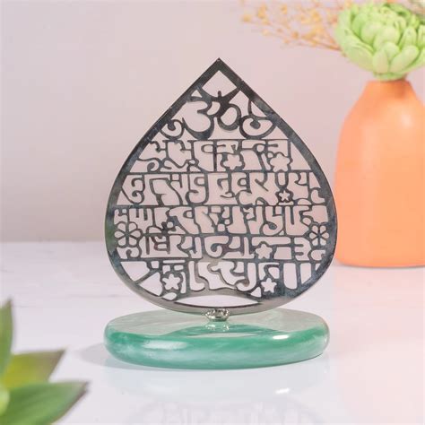 Buy Leaf Gayatri Mantra Decor Statue - Spiritual Home Accent | The ...