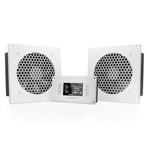 AC Infinity AIRPLATE T8 White, Quiet Cooling Dual-Fan System 6" with ...